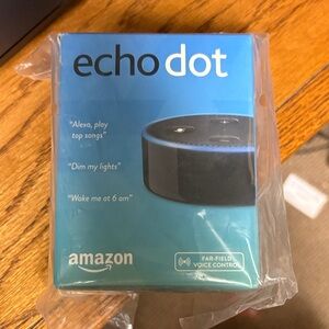 Amazon Echo Dot in Black and Blue